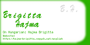 brigitta hajma business card